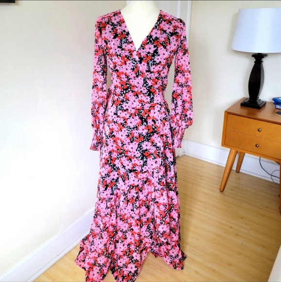 Bar lll long floral wrap around dress - Picture 8 of 8
